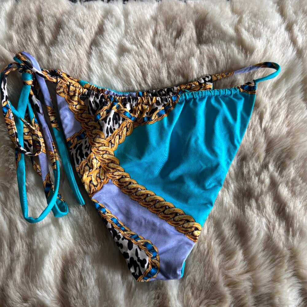 Inamorata Las Olas Bottom in Lavender Leopard Link, Small - Picture 3 of 5